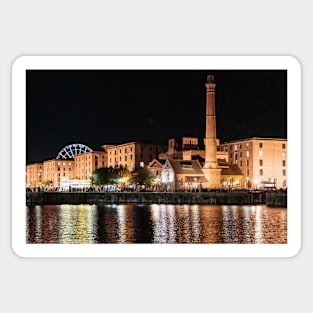 Albert Dock at Night Sticker